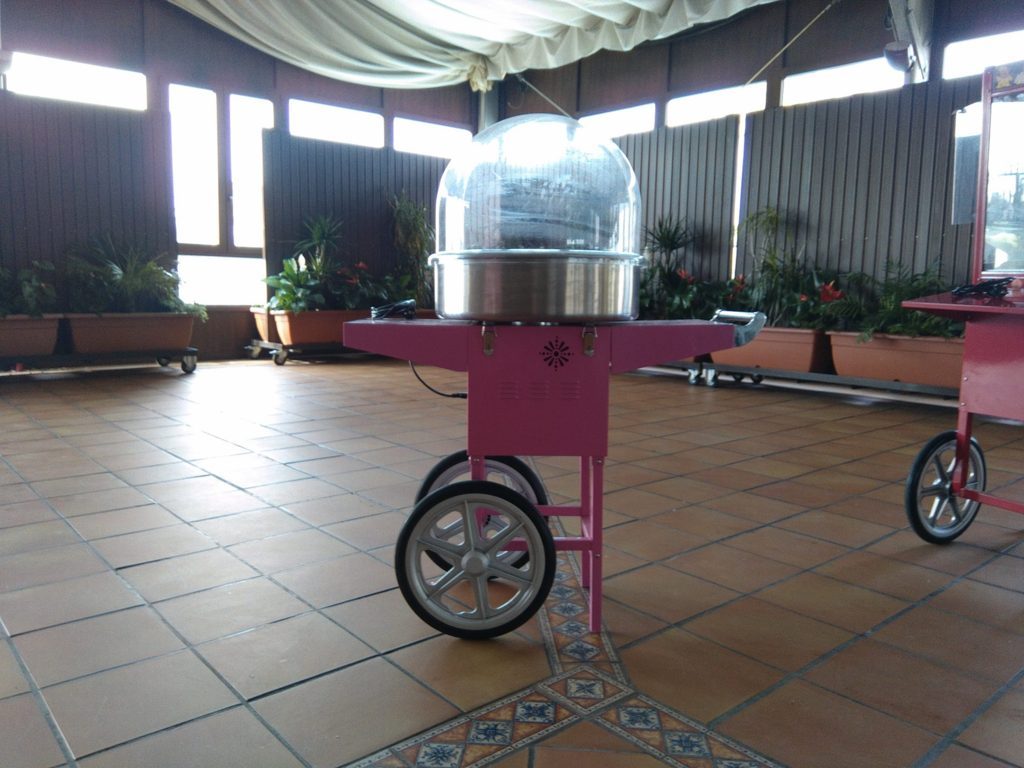 Azúcar para máquina de algodón en Sevilla de color rosa, azul y